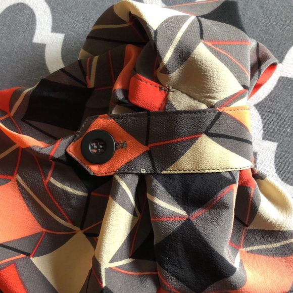 Plenty by Tracy Reese geometric print 100% silk top szM - Picture 12 of 12